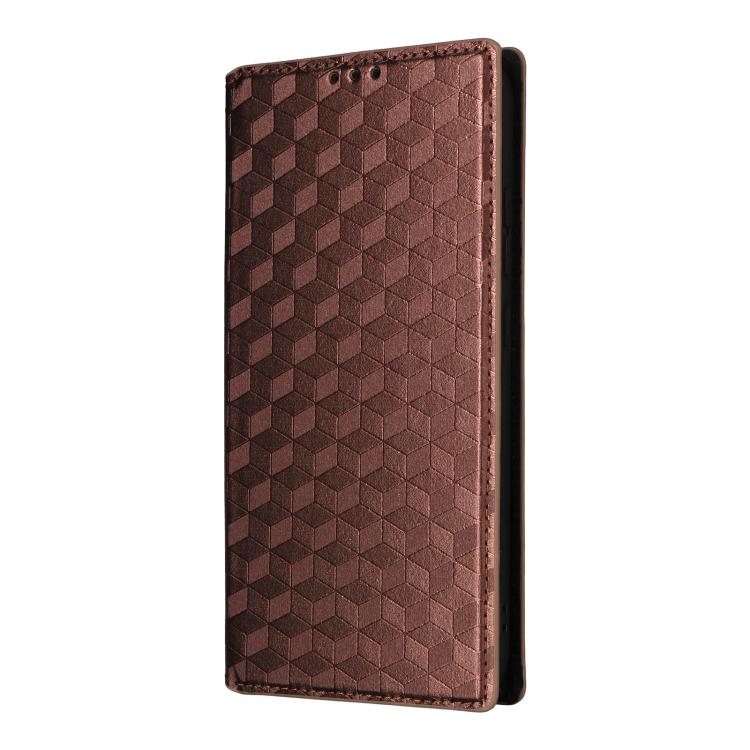 For Nothing Phone 4a Cubic Grid Texture Flip Leather Phone Case