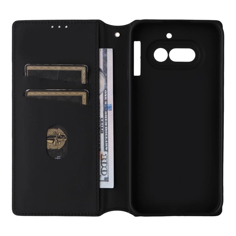 For Nothing Phone 4a Cubic Grid Texture Flip Leather Phone Case