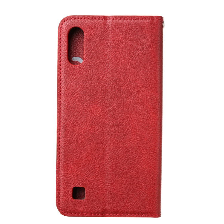 For Samsung Galaxy A01 Magnetic Horizontal Flip Leather Case with Holder & Card Slots & Wallet