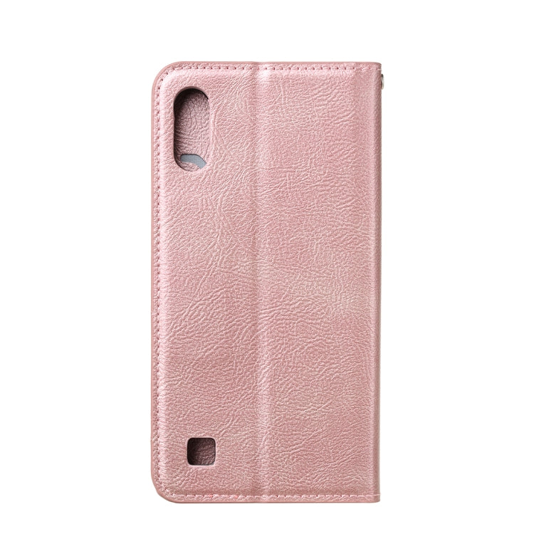 For Samsung Galaxy A10 / M10 Magnetic Horizontal Flip Leather Case with Holder & Card Slots & Wallet