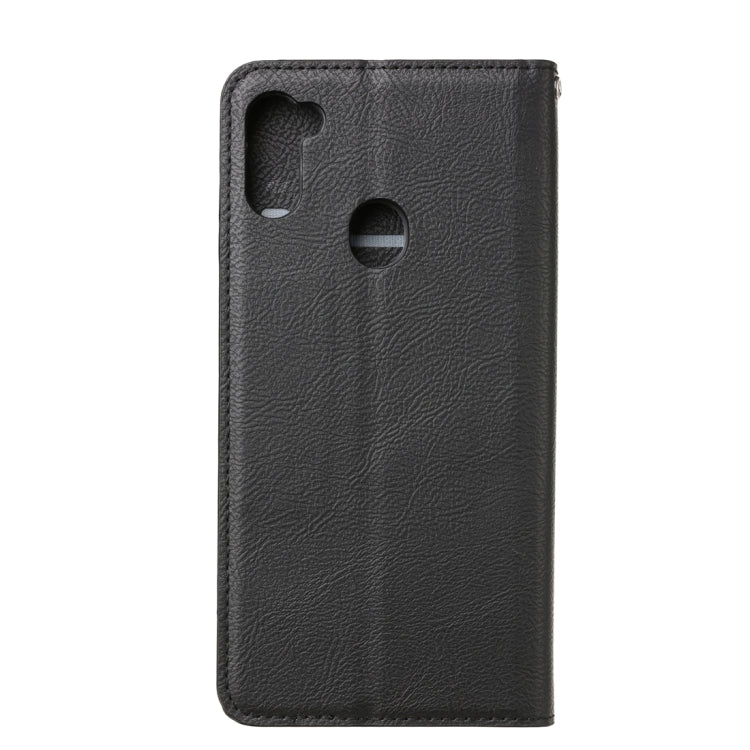 For Samsung Galaxy A11 Magnetic Horizontal Flip Leather Case with Holder & Card Slots & Wallet