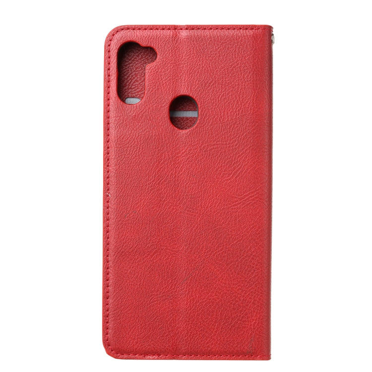 For Samsung Galaxy A11 Magnetic Horizontal Flip Leather Case with Holder & Card Slots & Wallet