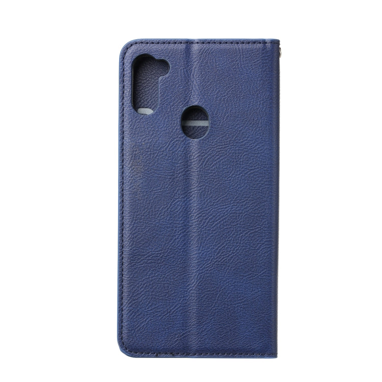 For Samsung Galaxy A11 Magnetic Horizontal Flip Leather Case with Holder & Card Slots & Wallet