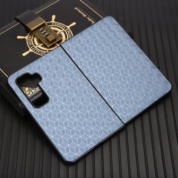 For Microsoft Surface Duo 2 Cubic Grid Texture Leather Back Cover Phone Case