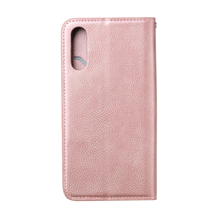 For Samsung Galaxy A70 Magnetic Horizontal Flip Leather Case with Holder & Card Slots & Wallet