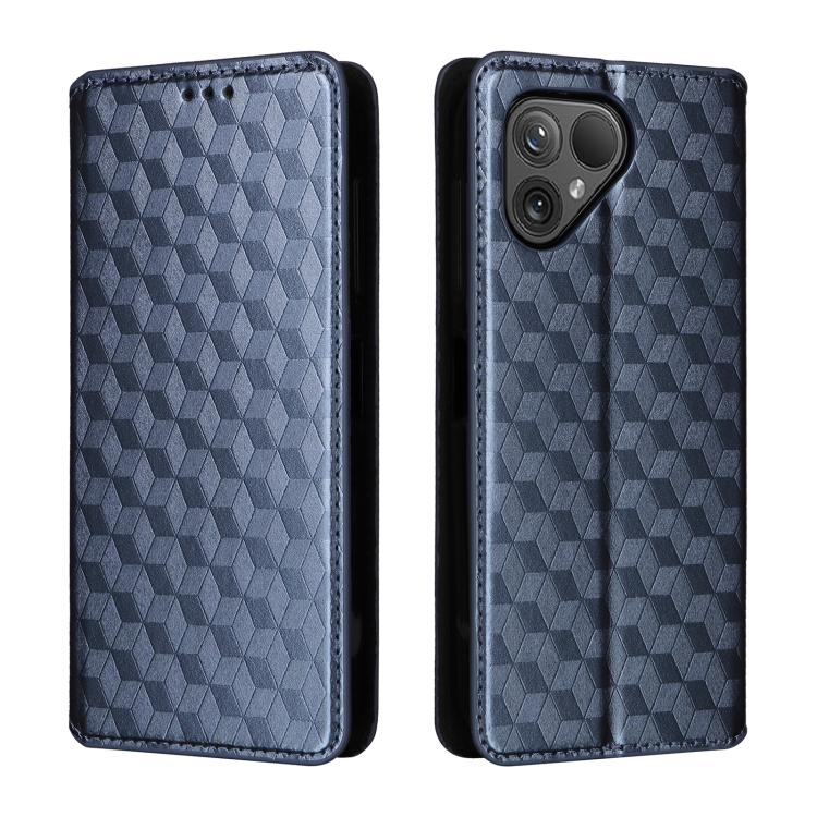 For Fairphone 5 Cubic Grid Texture Flip Leather Phone Case