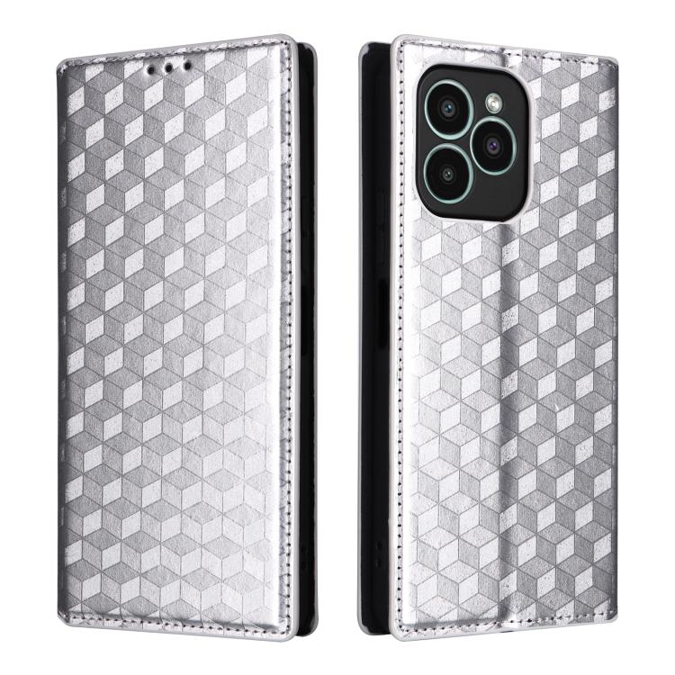 For Fossibot S1 5G Cubic Grid Texture Flip Leather Phone Case