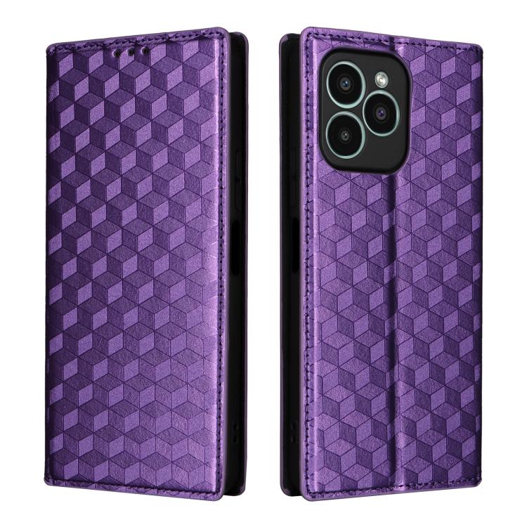 For Fossibot S1 5G Cubic Grid Texture Flip Leather Phone Case