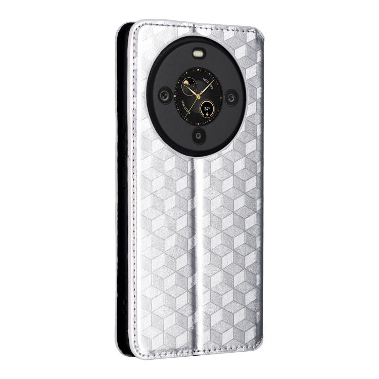 For Fossibot S3 Pro Cubic Grid Texture Flip Leather Phone Case