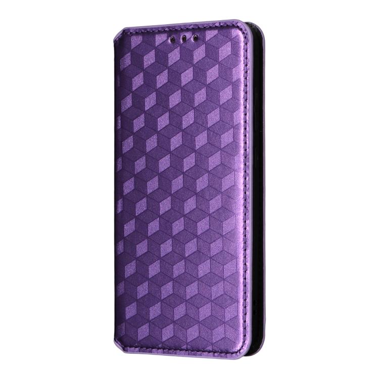 For Fossibot S3 Pro Cubic Grid Texture Flip Leather Phone Case