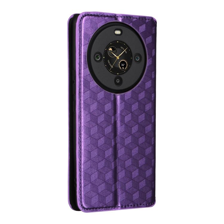 For Fossibot S3 Pro Cubic Grid Texture Flip Leather Phone Case