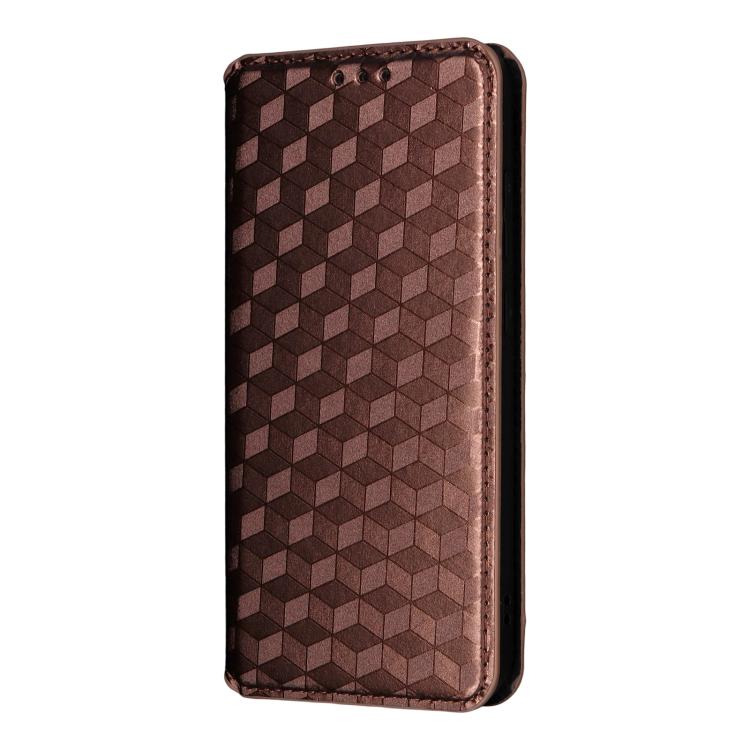For Fossibot S3 Pro Cubic Grid Texture Flip Leather Phone Case