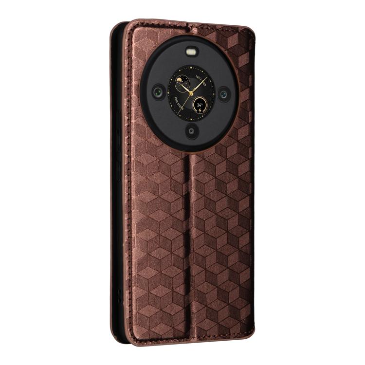 For Fossibot S3 Pro Cubic Grid Texture Flip Leather Phone Case