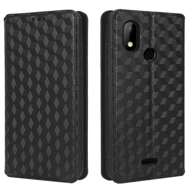 For HotPepper Chilaca HPPL60A Cubic Grid Texture Flip Leather Phone Case