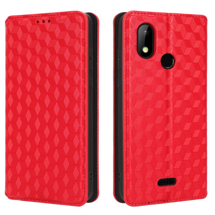For HotPepper Chilaca HPPL60A Cubic Grid Texture Flip Leather Phone Case