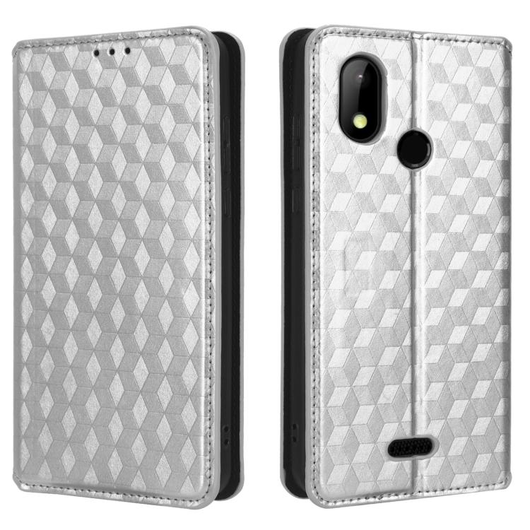 For HotPepper Chilaca HPPL60A Cubic Grid Texture Flip Leather Phone Case