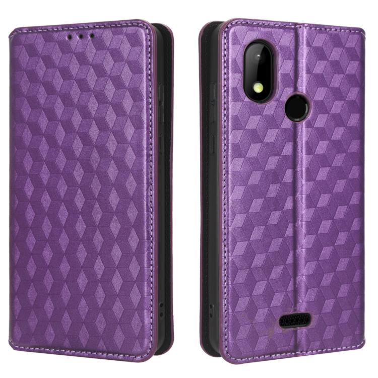For HotPepper Chilaca HPPL60A Cubic Grid Texture Flip Leather Phone Case