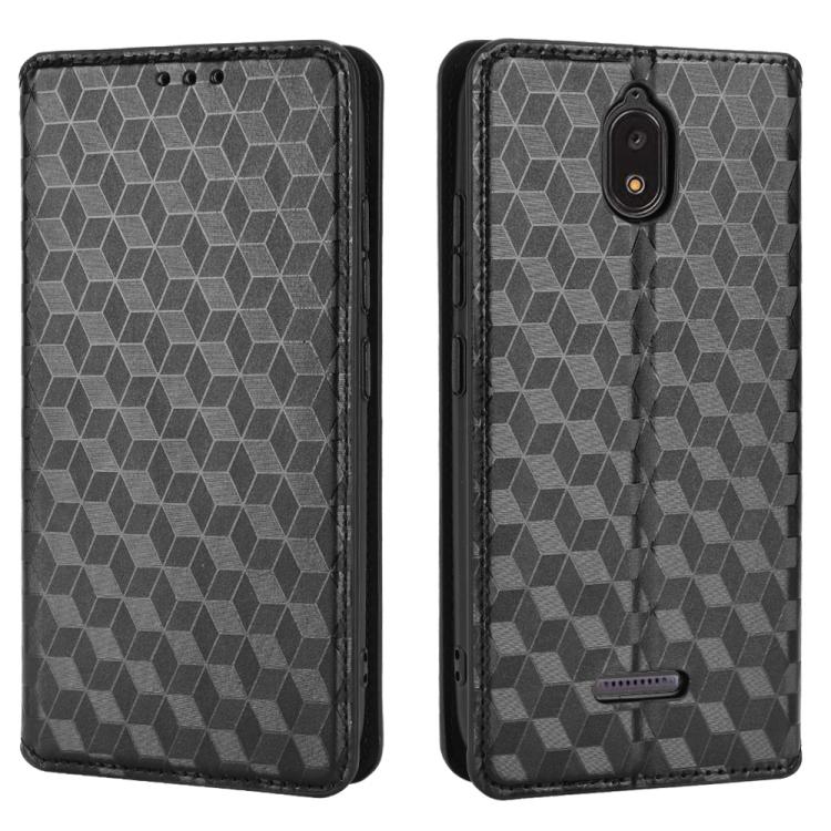 For HotPepper Serrano3 Cubic Grid Texture Flip Leather Phone Case