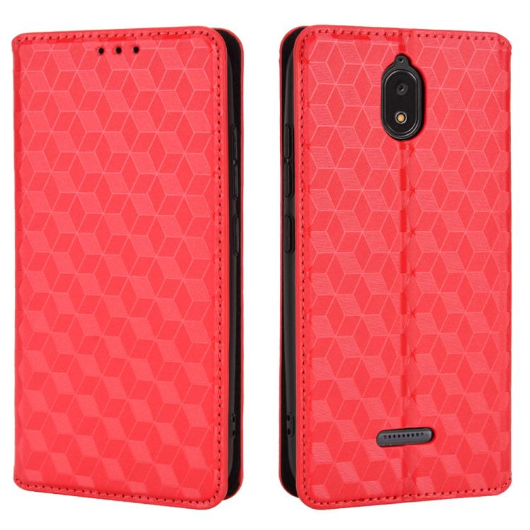 For HotPepper Serrano3 Cubic Grid Texture Flip Leather Phone Case