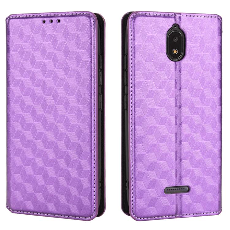 For HotPepper Serrano3 Cubic Grid Texture Flip Leather Phone Case