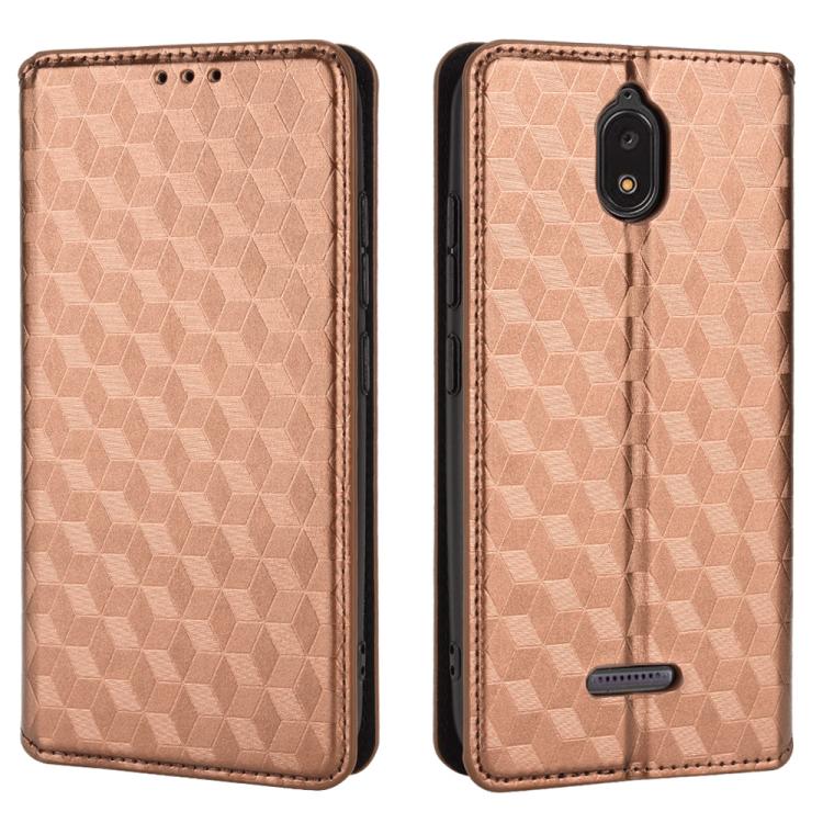 For HotPepper Serrano3 Cubic Grid Texture Flip Leather Phone Case