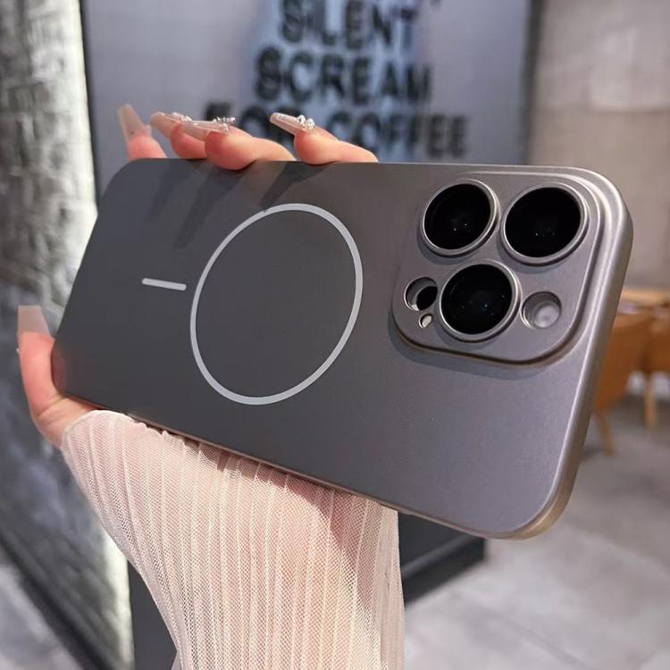 For iPhone 13 Pro Matte Frosted Fine Circle MagSafe Lens Protection Phone Case