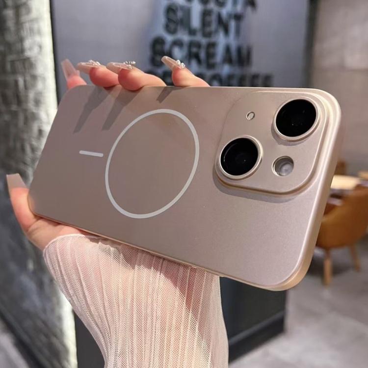 For iPhone 13 Matte Frosted Fine Circle MagSafe Lens Protection Phone Case