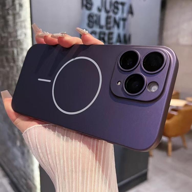 For iPhone 11 Pro Max Matte Frosted Fine Circle MagSafe Lens Protection Phone Case