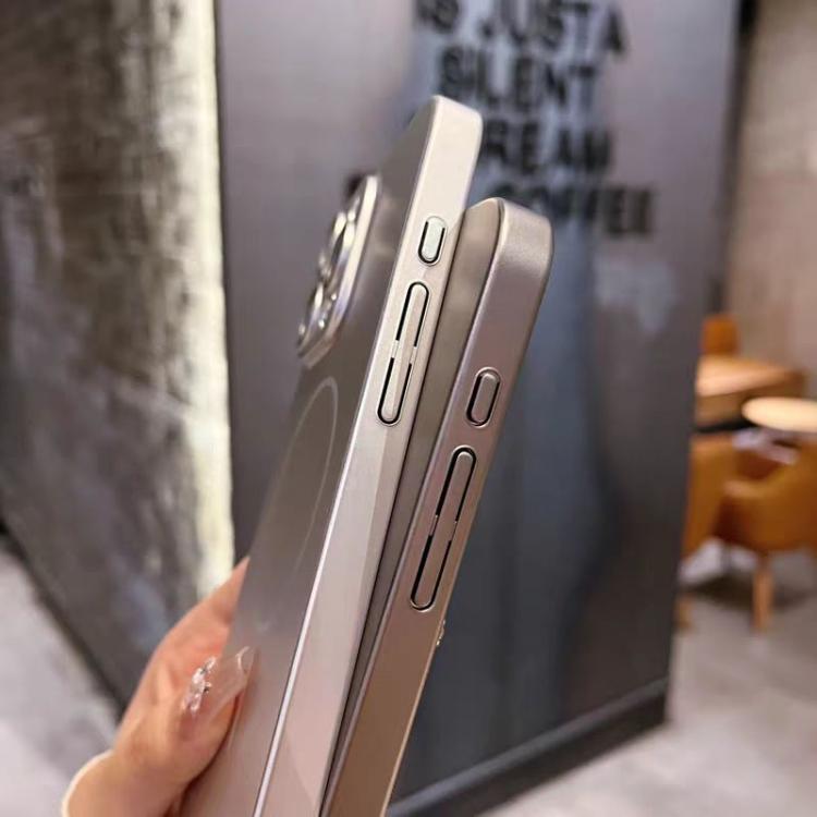 For iPhone 11 Pro Max Matte Frosted Fine Circle MagSafe Lens Protection Phone Case
