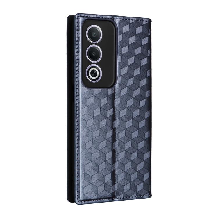 For OPPO A3 Pro 5G Global Cubic Grid Texture Flip Leather Phone Case