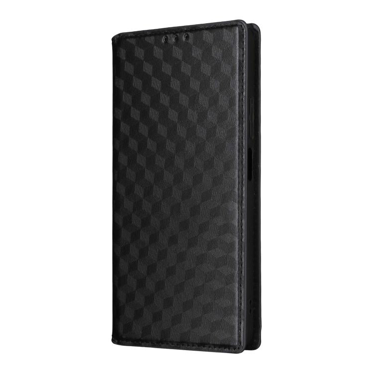 For OPPO A5 Pro 5G Global Cubic Grid Texture Flip Leather Phone Case