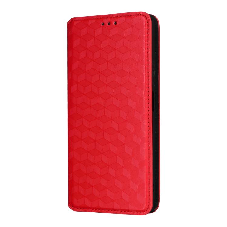 For OPPO A5 Pro 5G Global Cubic Grid Texture Flip Leather Phone Case