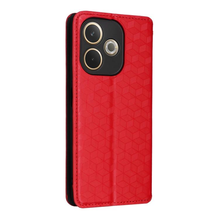 For OPPO A5 Pro 5G Global Cubic Grid Texture Flip Leather Phone Case
