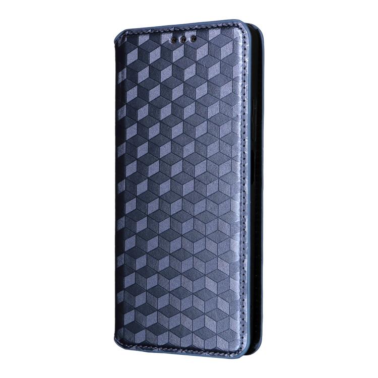 For OPPO A5 Pro 5G Global Cubic Grid Texture Flip Leather Phone Case