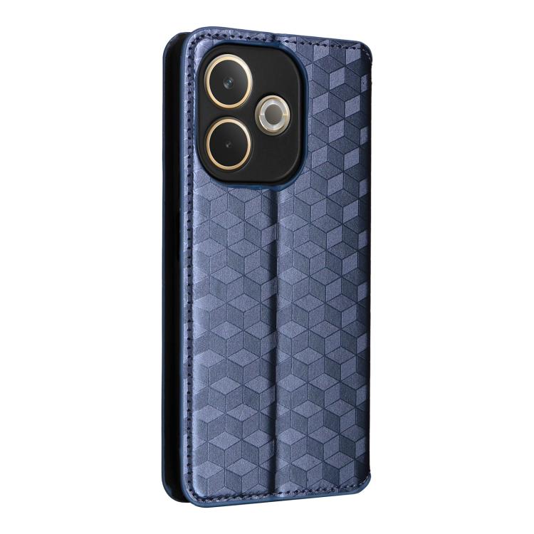 For OPPO A5 Pro 5G Global Cubic Grid Texture Flip Leather Phone Case