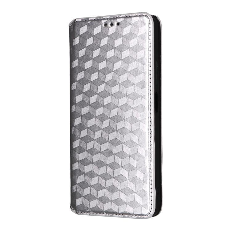 For OPPO A5 Pro 5G Global Cubic Grid Texture Flip Leather Phone Case