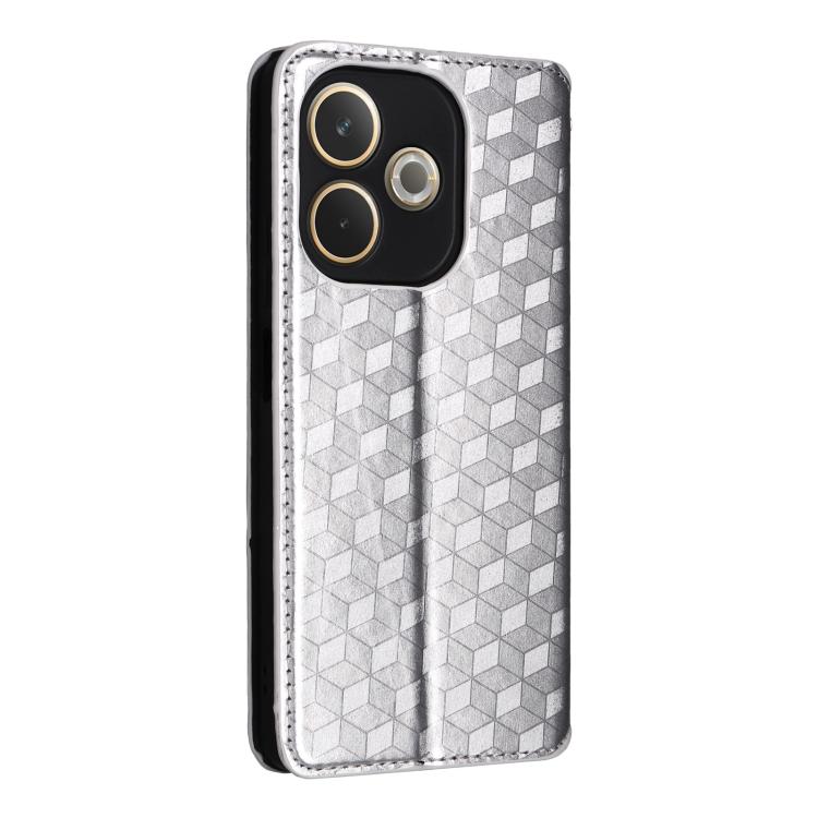 For OPPO A5 Pro 5G Global Cubic Grid Texture Flip Leather Phone Case