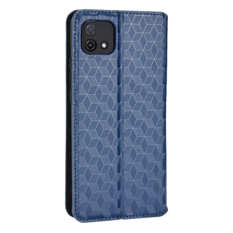 For OPPO A16K / A16e Cubic Grid Texture Flip Leather Phone Case
