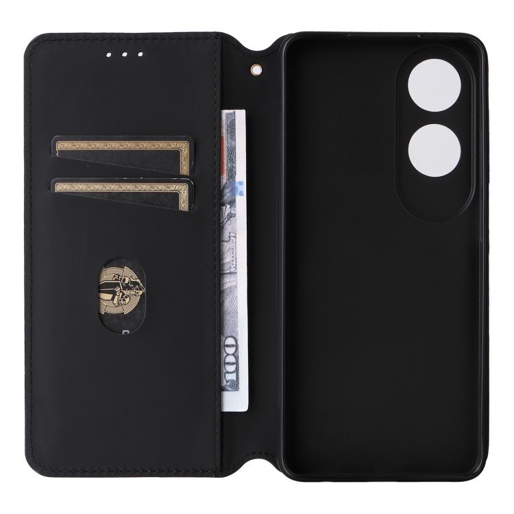 For OPPO A60 4G Cubic Grid Texture Flip Leather Phone Case