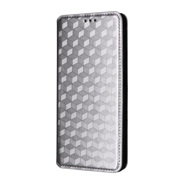 For OPPO A60 4G Cubic Grid Texture Flip Leather Phone Case
