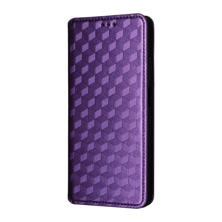 For OPPO A60 4G Cubic Grid Texture Flip Leather Phone Case
