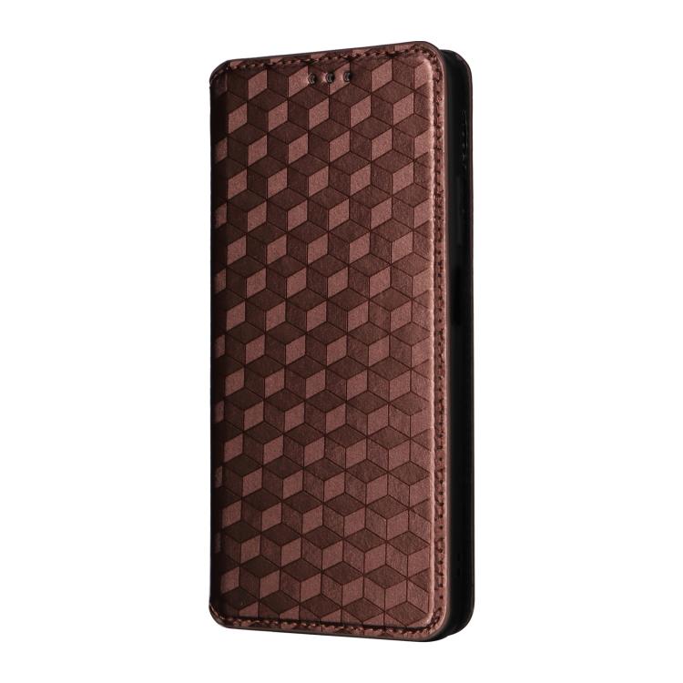 For OPPO A60 4G Cubic Grid Texture Flip Leather Phone Case