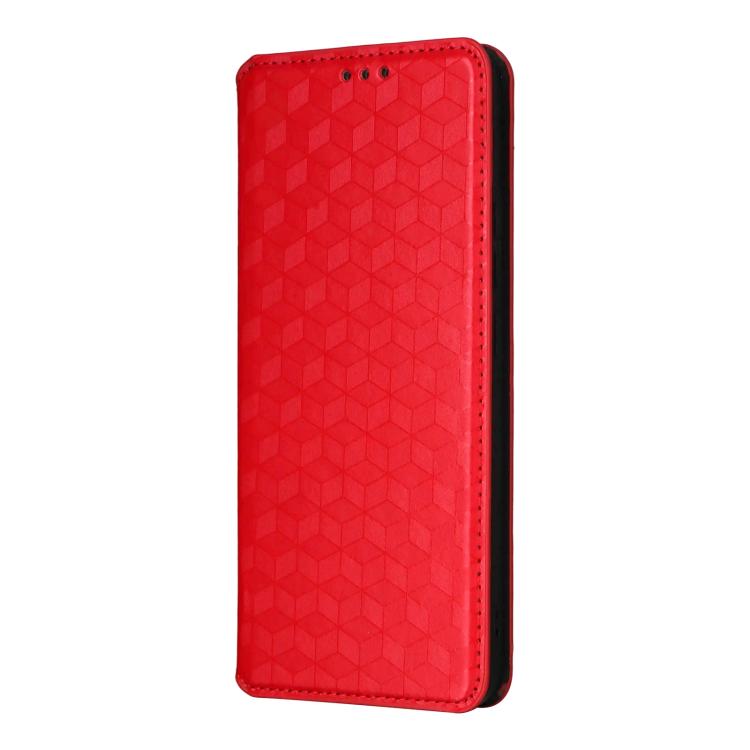 For OPPO F29 5G Global Cubic Grid Texture Flip Leather Phone Case