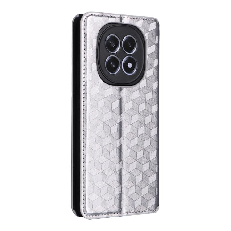 For OPPO F29 5G Global Cubic Grid Texture Flip Leather Phone Case