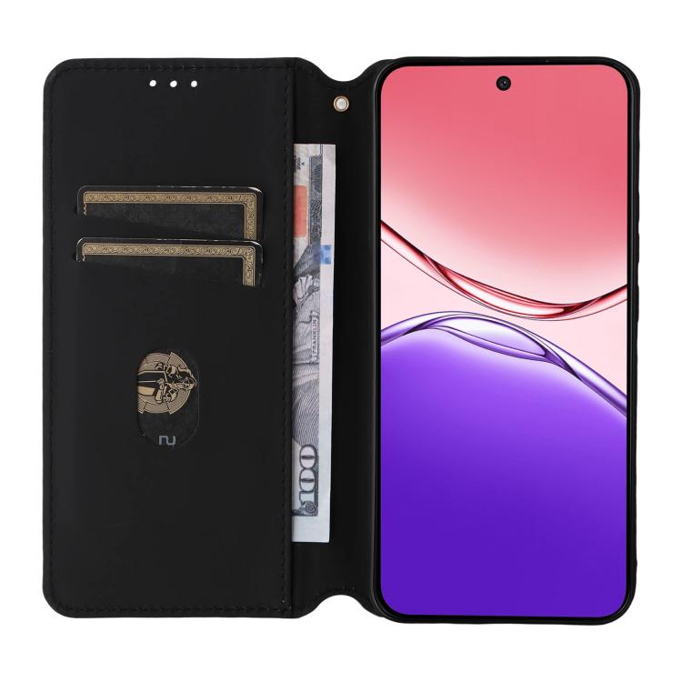 For OPPO F29 5G Global Cubic Grid Texture Flip Leather Phone Case