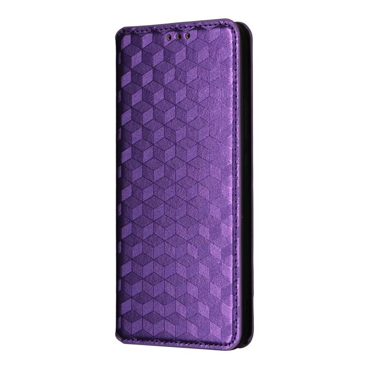 For OPPO F29 5G Global Cubic Grid Texture Flip Leather Phone Case
