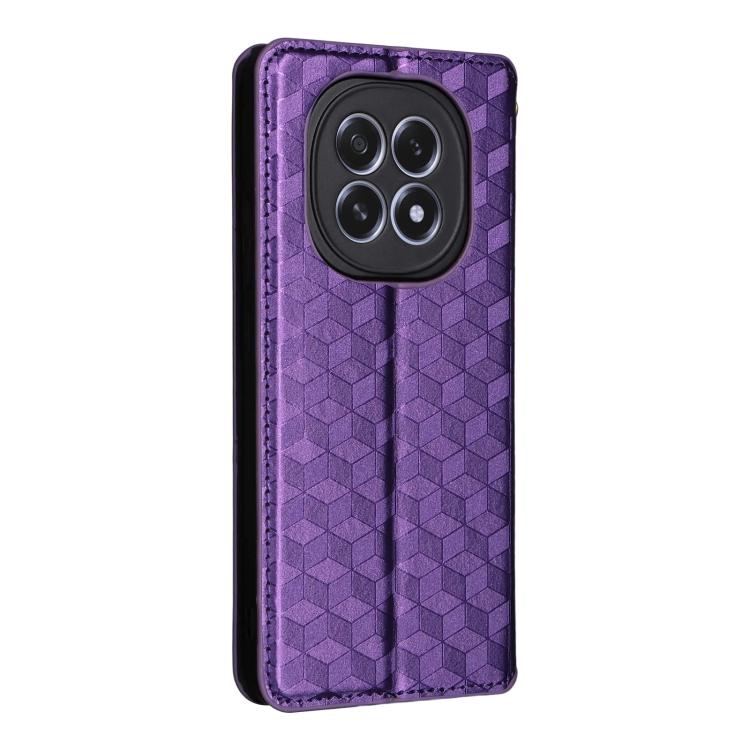 For OPPO F29 5G Global Cubic Grid Texture Flip Leather Phone Case
