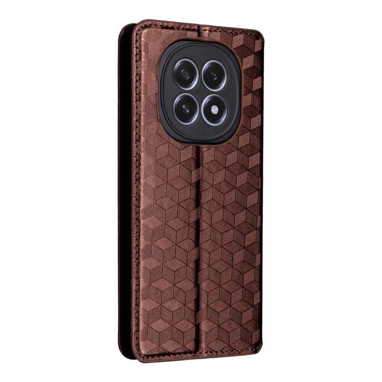 For OPPO F29 5G Global Cubic Grid Texture Flip Leather Phone Case