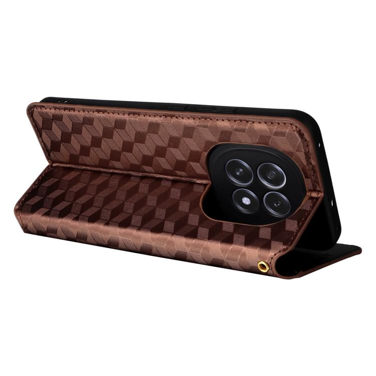 For OPPO F29 5G Global Cubic Grid Texture Flip Leather Phone Case