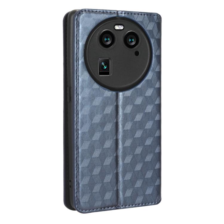 For OPPO Find X6 Cubic Grid Texture Flip Leather Phone Case